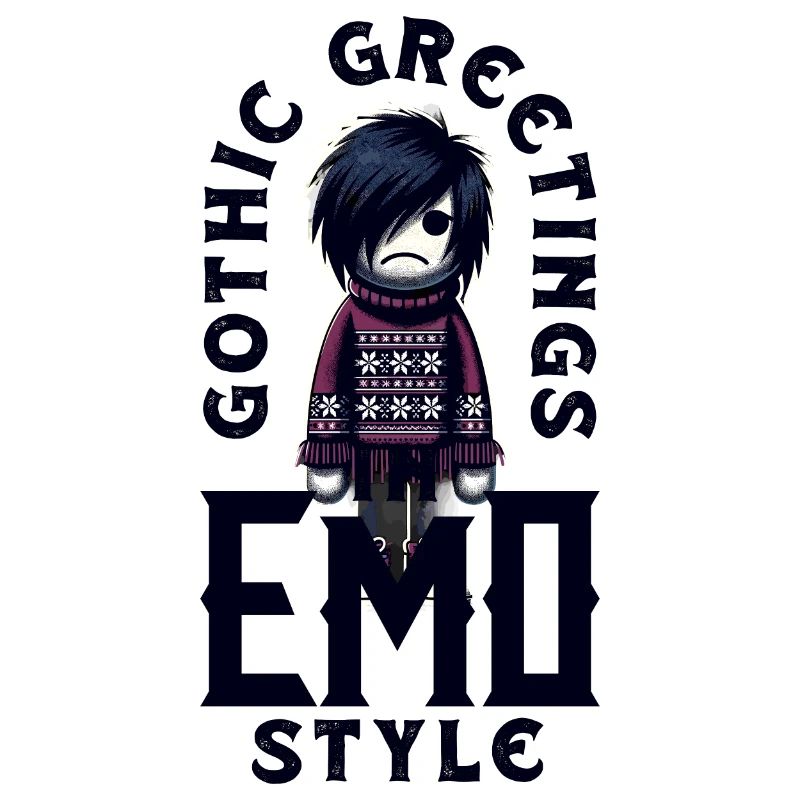 Gothic Greetings in Emo Style Emocore Aesthetic