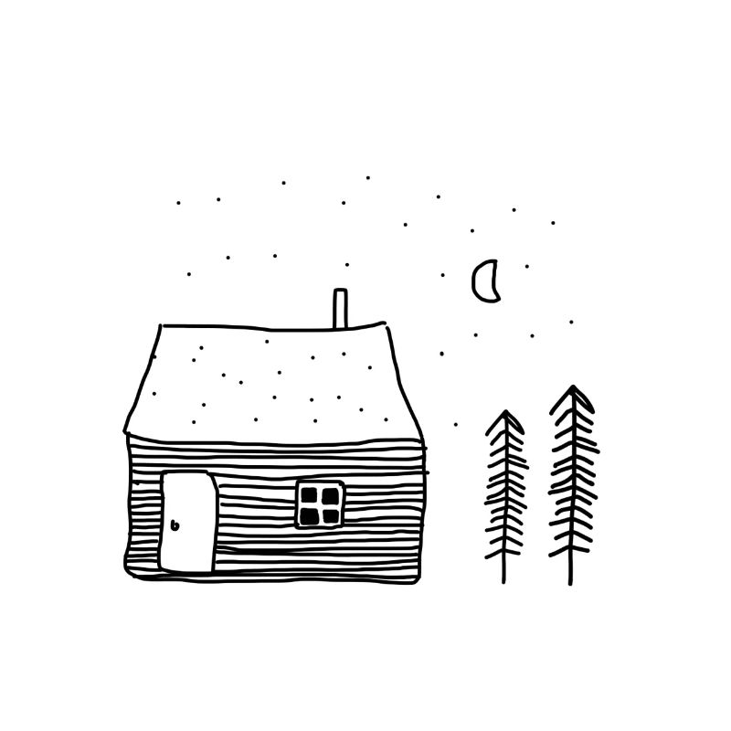 Cabane à l'état sauvage
