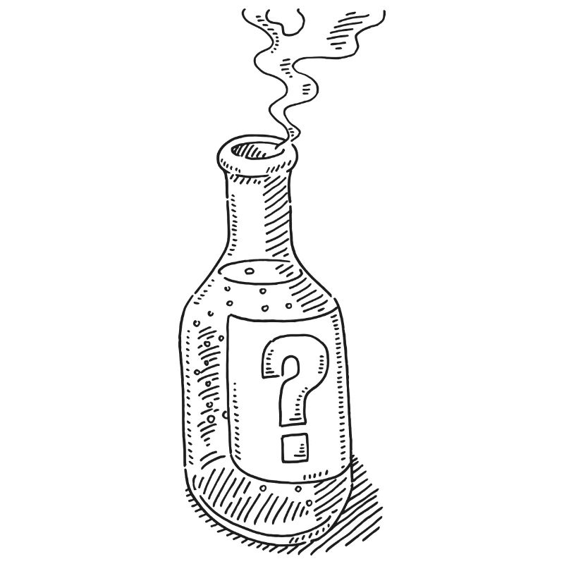 Mysterious Bottle Unknown Content Symbol