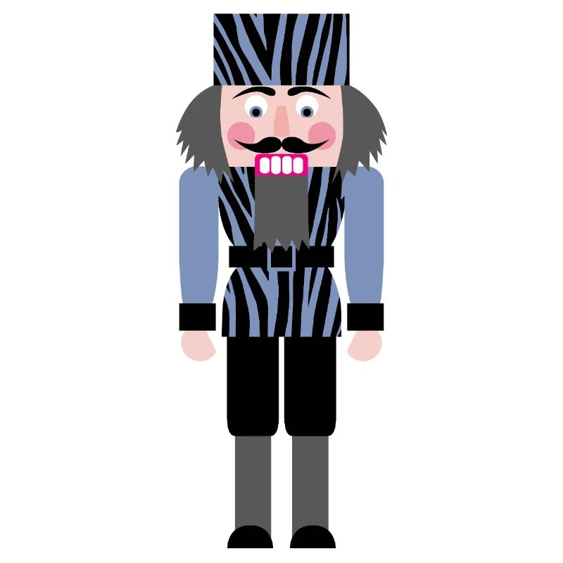 Nutcracker Zebra Pattern Christmas Decoration Advent