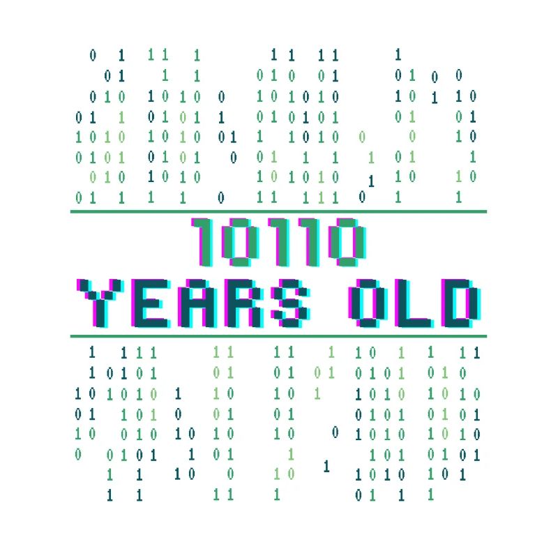 22nd Birthday 22 Years Old Binary Code Computer Science