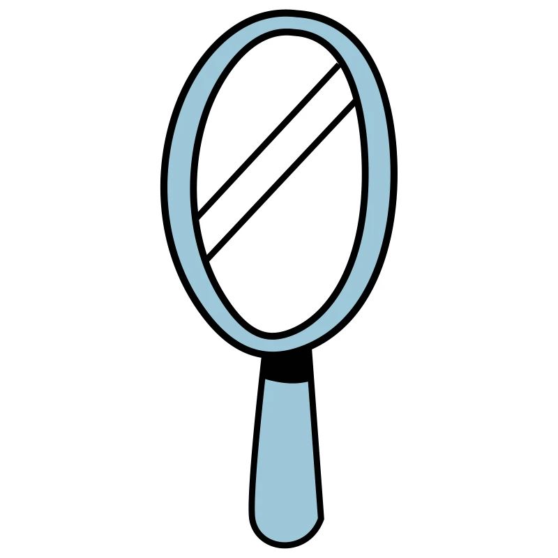 MIROIR MIROIR à main en bleu