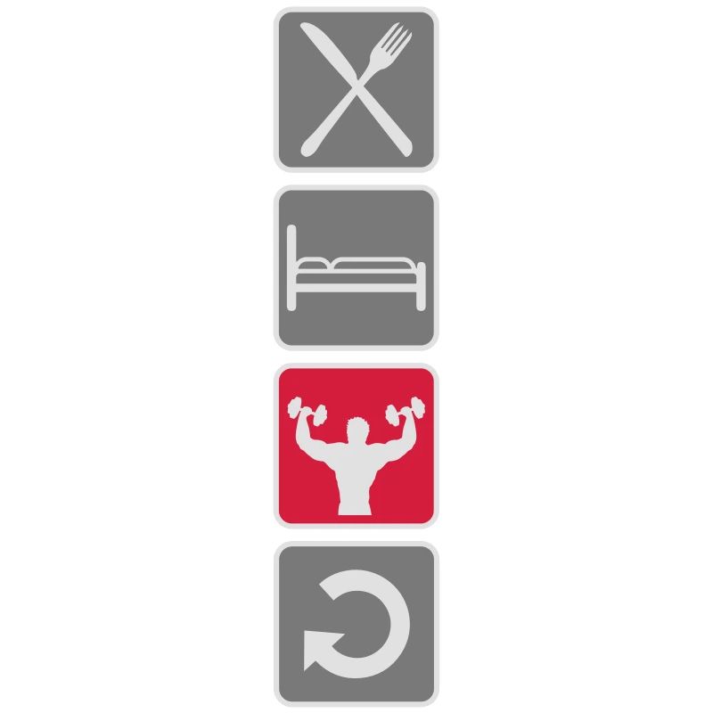 logo vertical manger sommeil train répéter répéter
