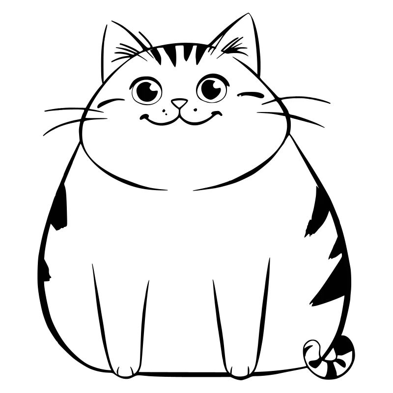 Chat potelé comme illustration vectorielle