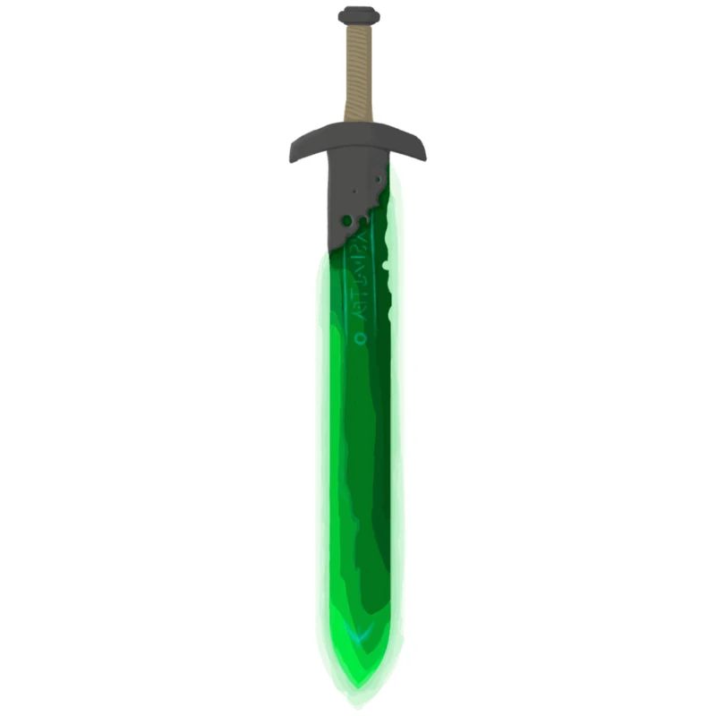 Épée runique verte
