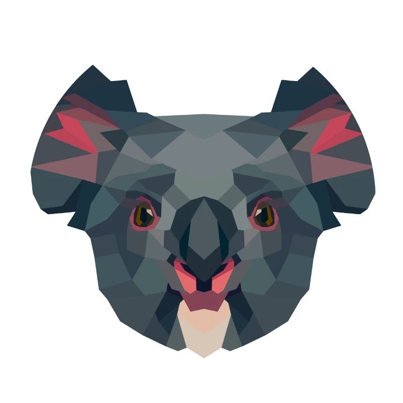 Koala Australien Mosaik low poly