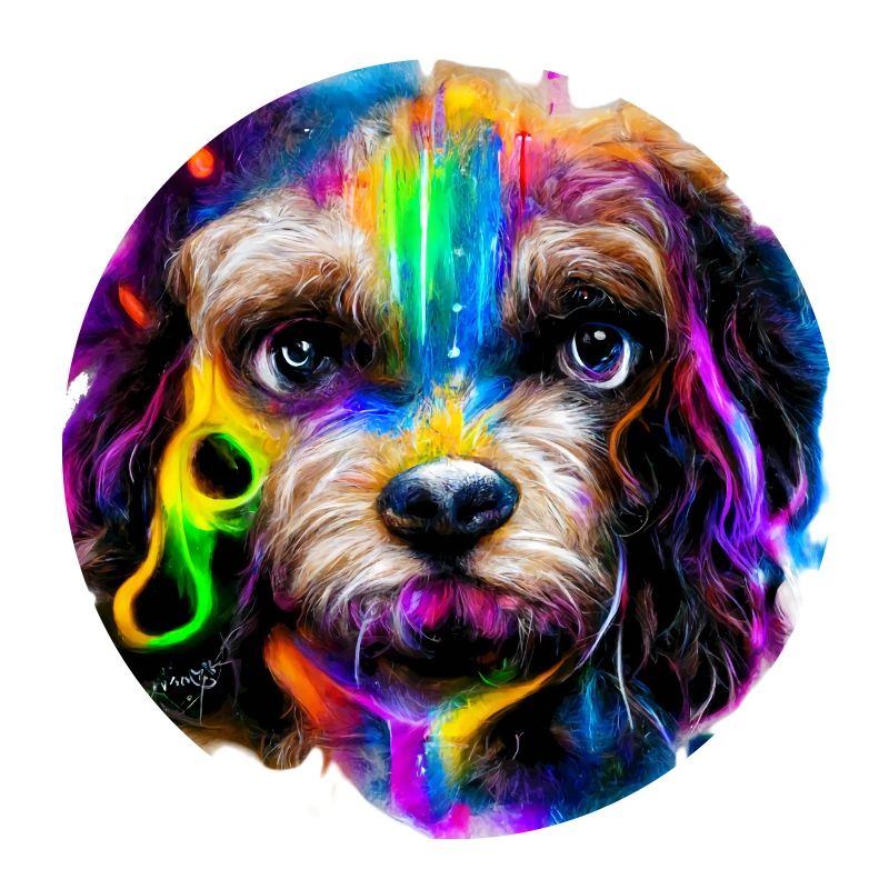 Cavapoo design en couleur