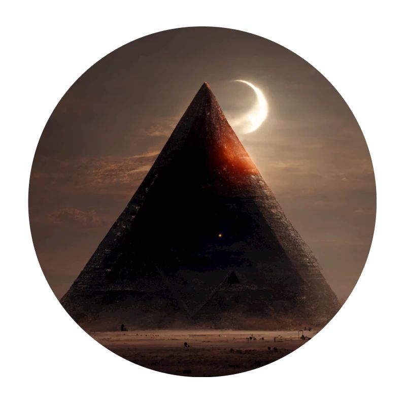 Egyptian Pyramid with Eclipse