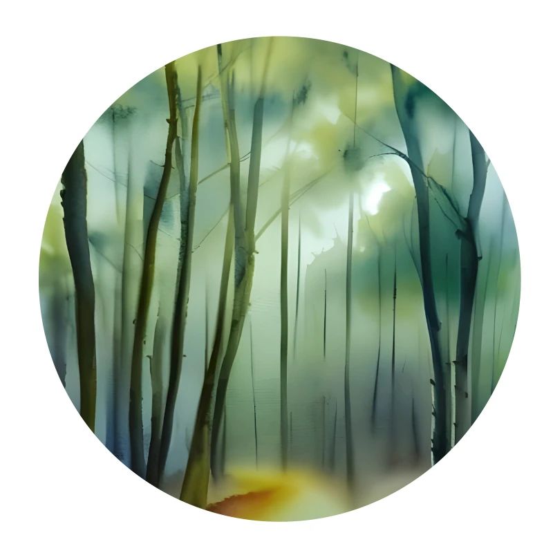 Brouillard dans la forêt de couleurs d’eau
