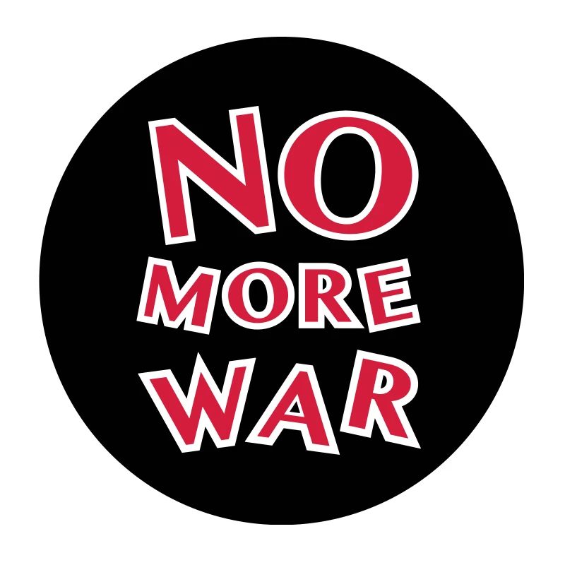 Button black No More War