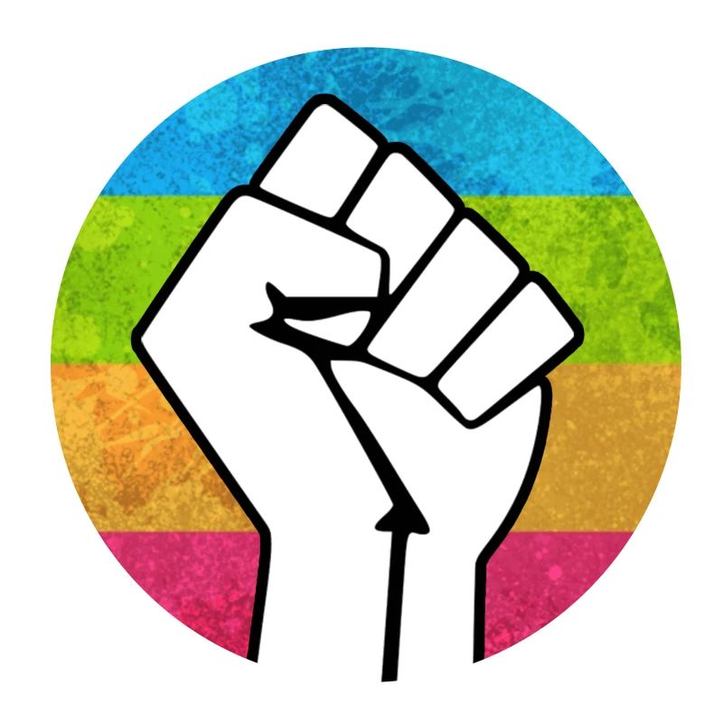 Panromantischer Pride Faust Aufkleber