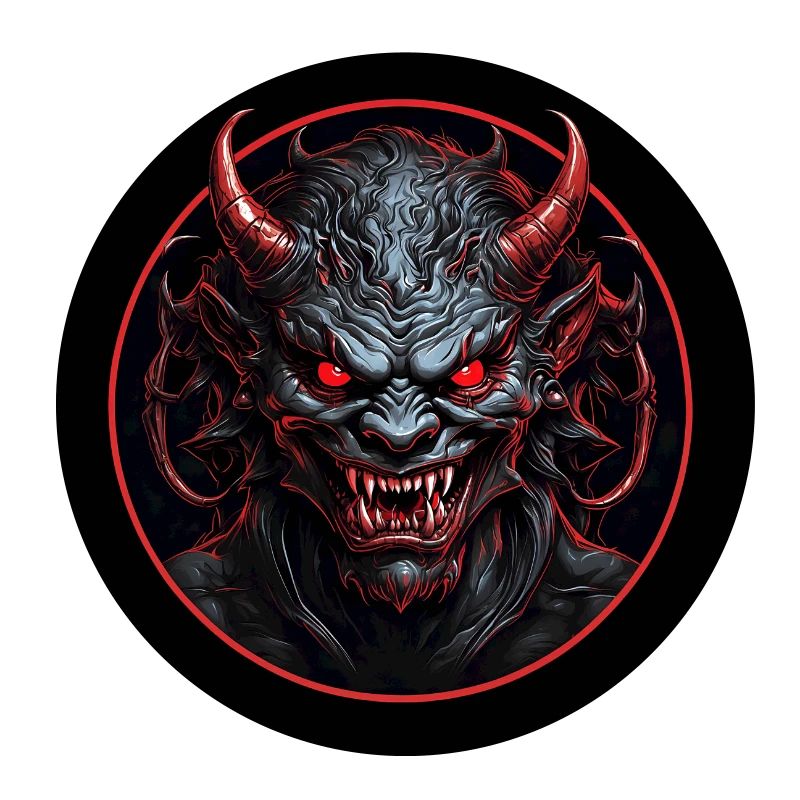 Evil demonic devil with red eyes