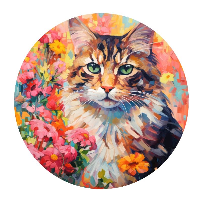 Katze, katzenmotiv, blumen, geschenk, geschenkidee