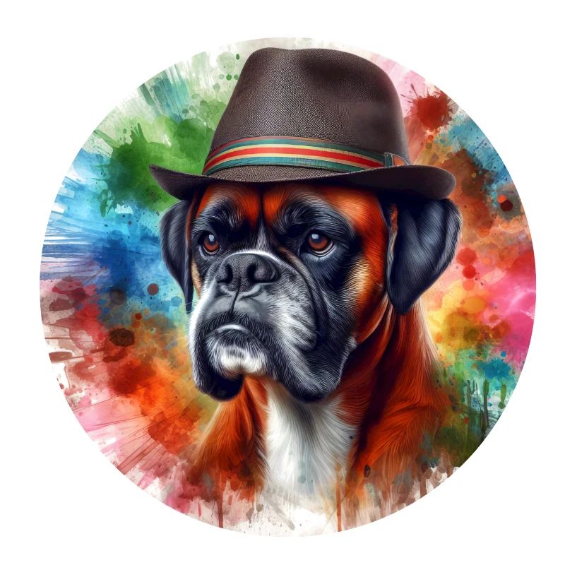 Boxer Breed Splash Art