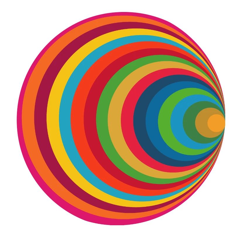 Colorful circle design - three