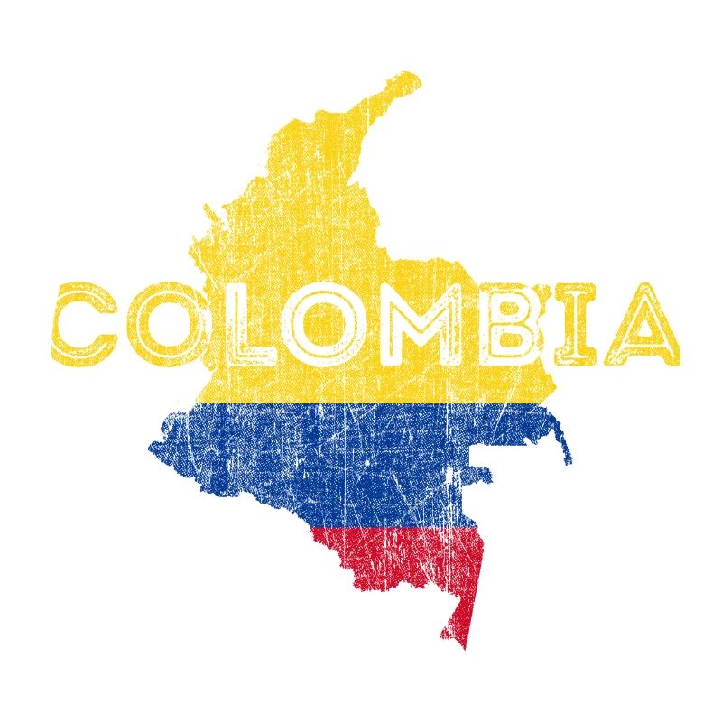 Forme et drapeau de la Colombie