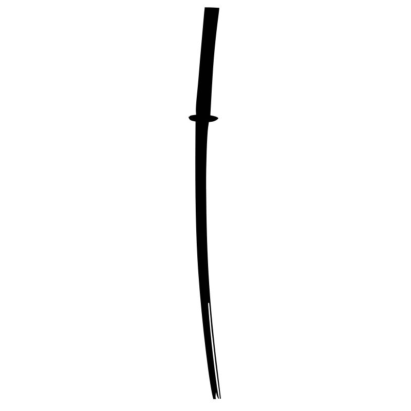 Samurai Japan Katana Ninja Schwert retro Vektor 1