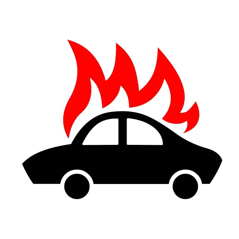 burning car