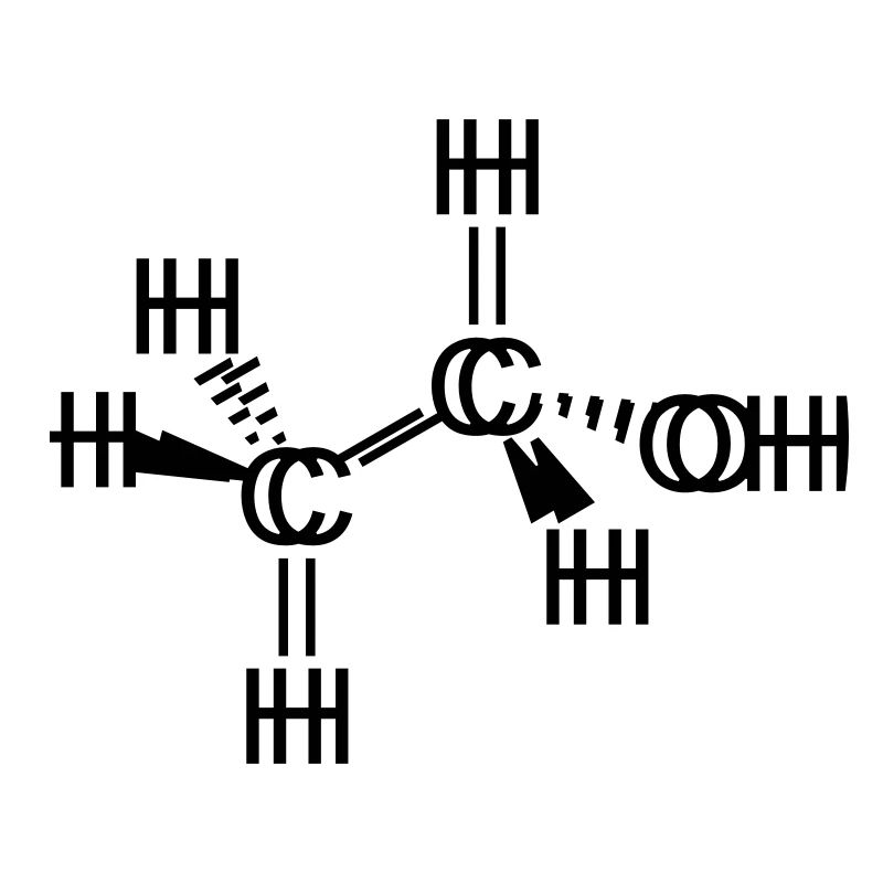 Ethanol Alcohol Molecule seen drunk.