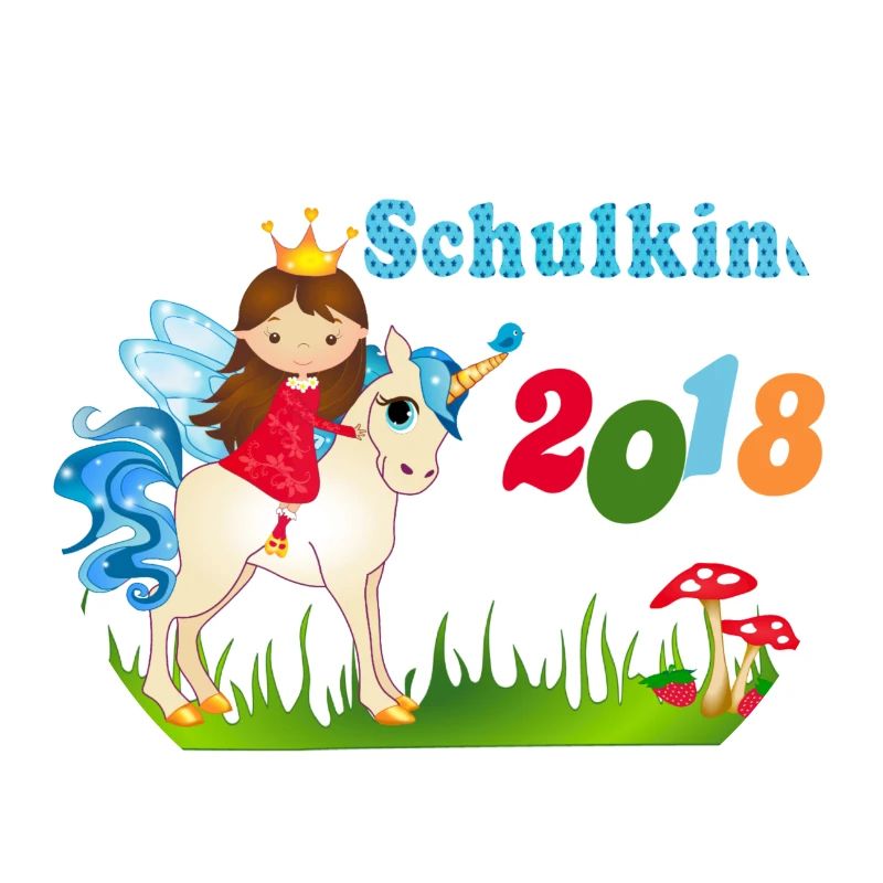 Schulkind 2018 Einschulung Einhorn Mädchen