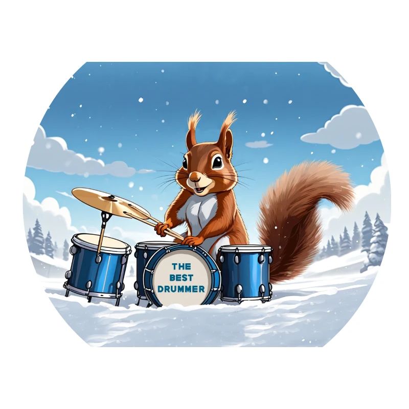 Squirrel plays drums