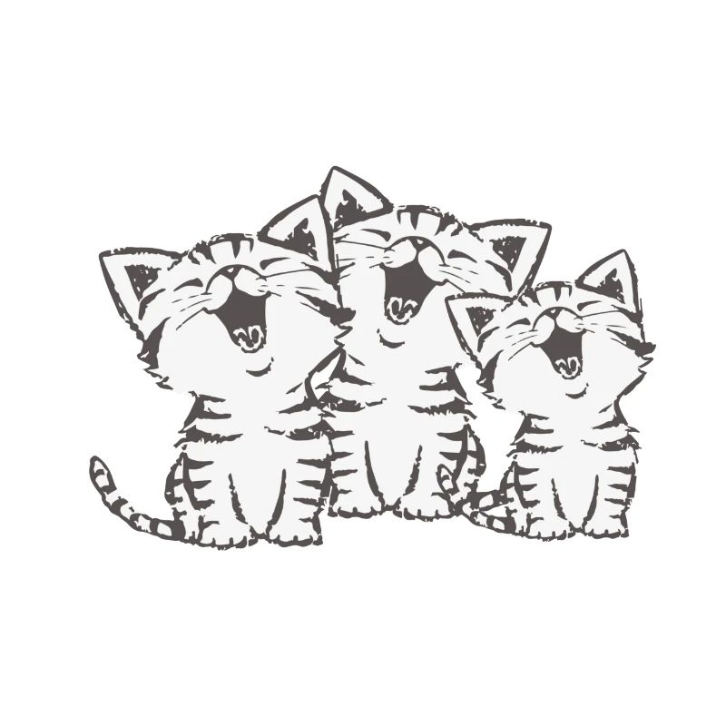 Katzen Katzenchor singende Katzen Geschenk Miau