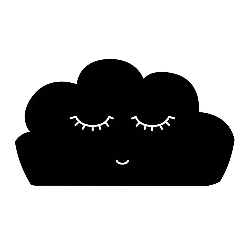 Cloud with sleeping face