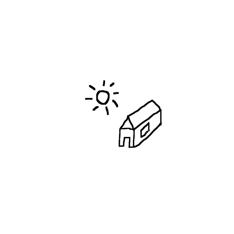 Haus mit Sonne. Geschenke, Geschenkidee