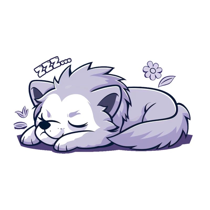 Sleeping Wolf - Sticker