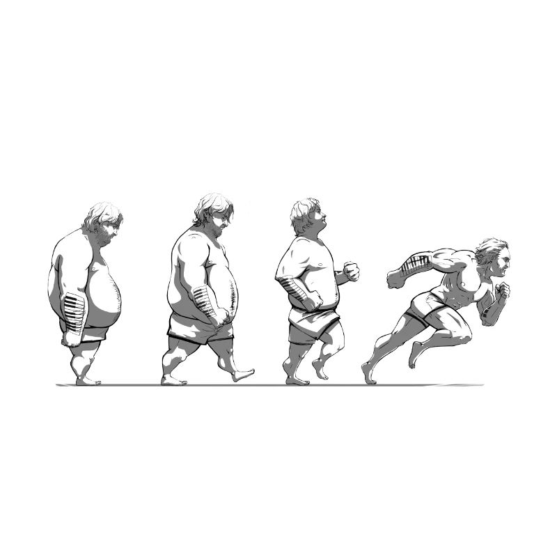 évolution du gros gars