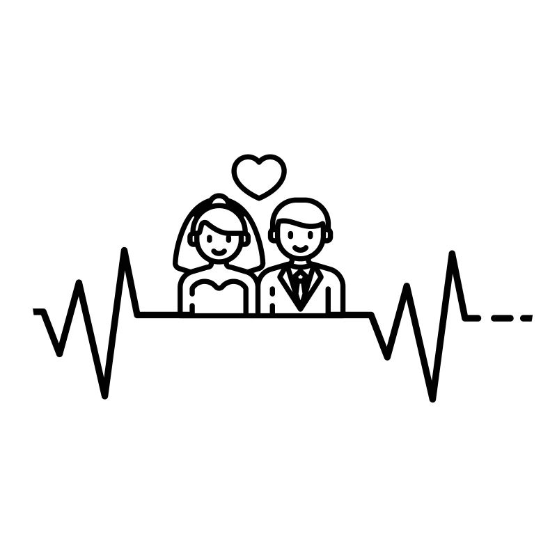 Herzschlag Ehepaar Herz Liebe Ehe Hochzeit Heirat
