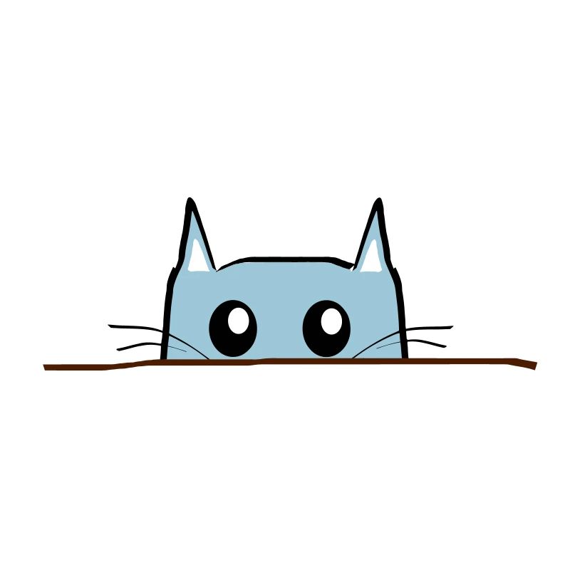 Katze Comic Tisch