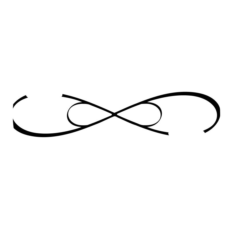 personalized double infinity icon with name