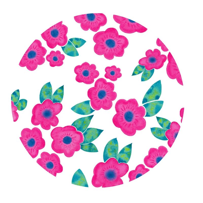 Pink flowers, model