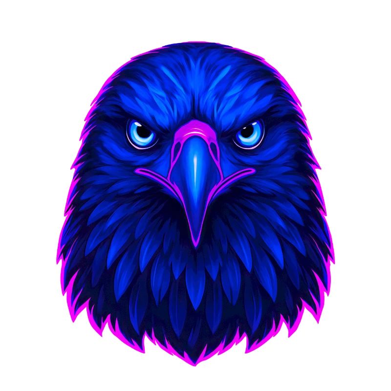Blue Eagle Neon Art