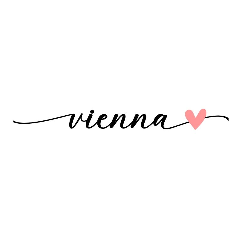 Nom de Vienne Vienna Word Calligraphy Script
