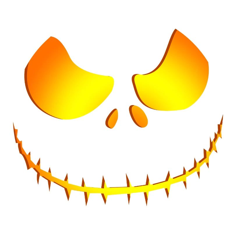 Halloween pumpkin grimace - face gift idea