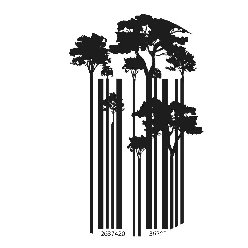 Coole Barcode Bäume Geschenk