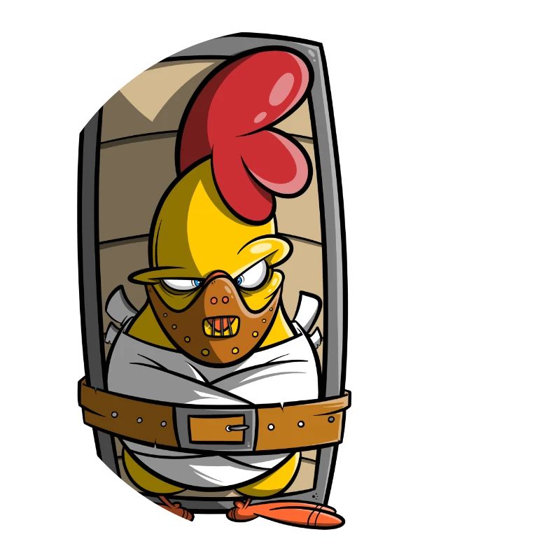 Cute but Psycho, Chicken in Straitjacket, Gift Idea