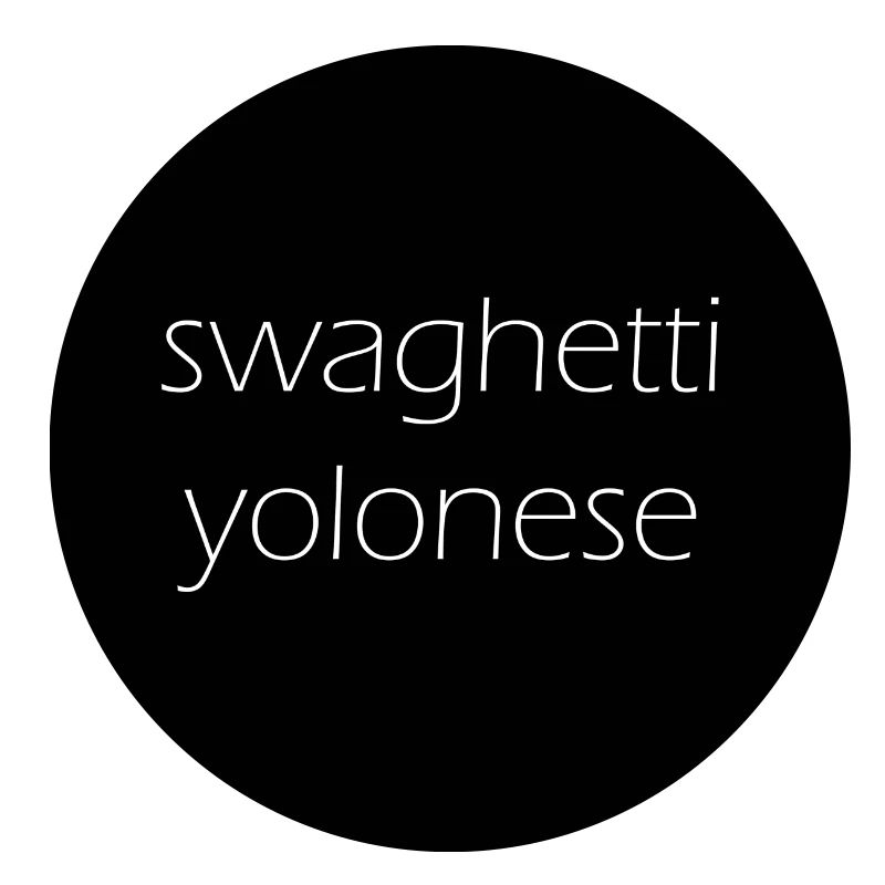 Swaghetti Yolonese! Black check gift idea