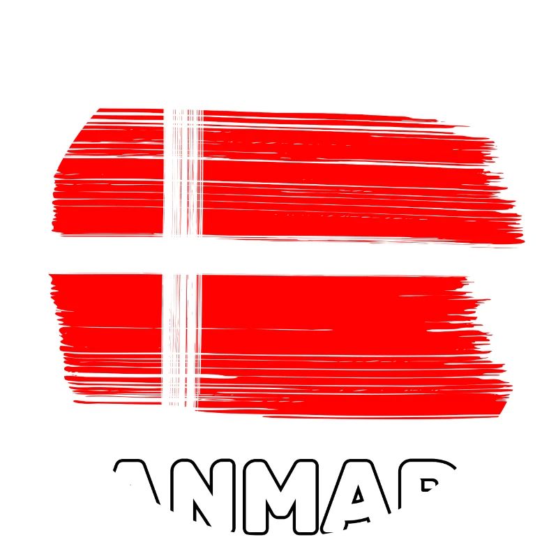 Le Danemark avec le drapeau national