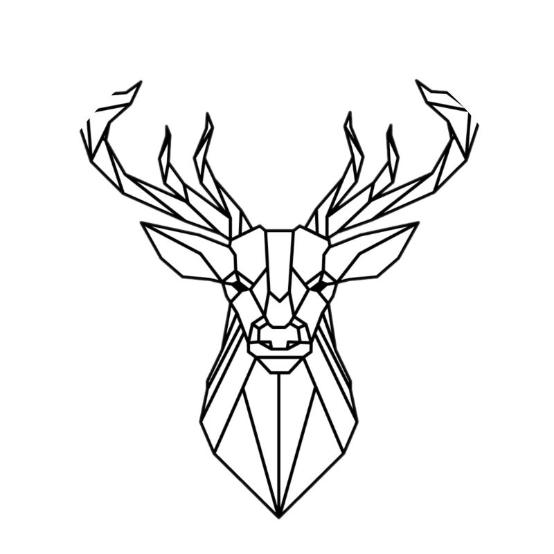 Schlichtes Hirschkopf Design