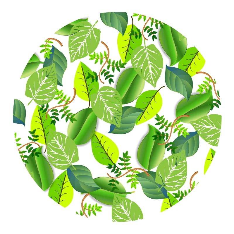 Collage de feuilles vertes