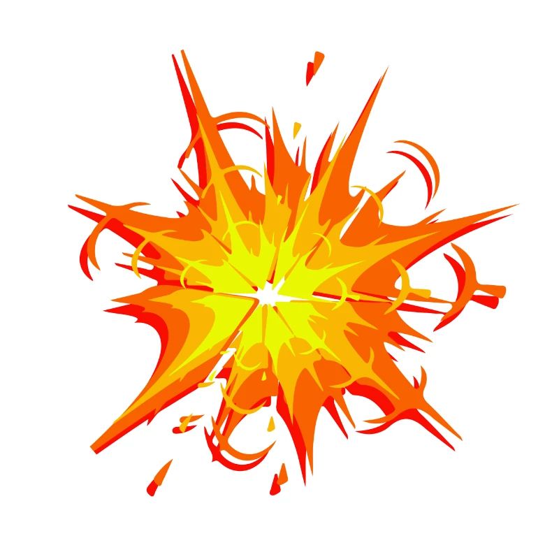 explosion star flame splash color blobs colorful