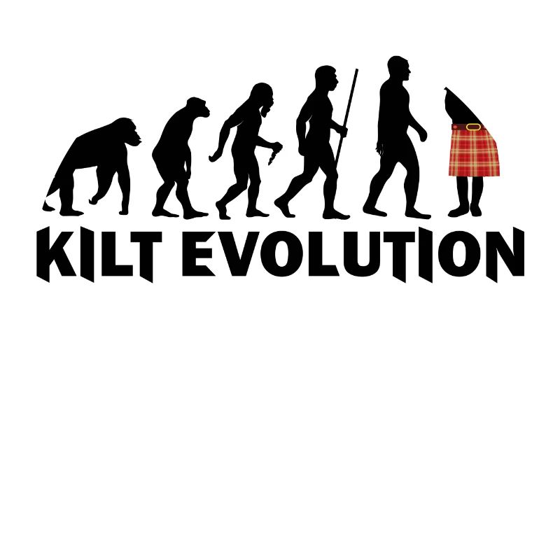 T-shirt drôle de Kilt Evolution Darwin