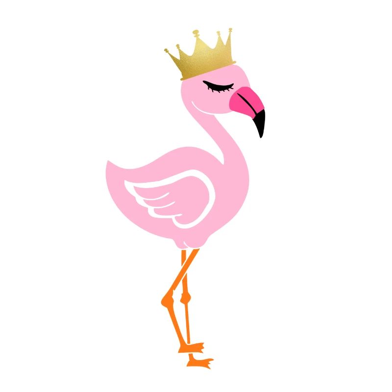 Flamingo mit Krone