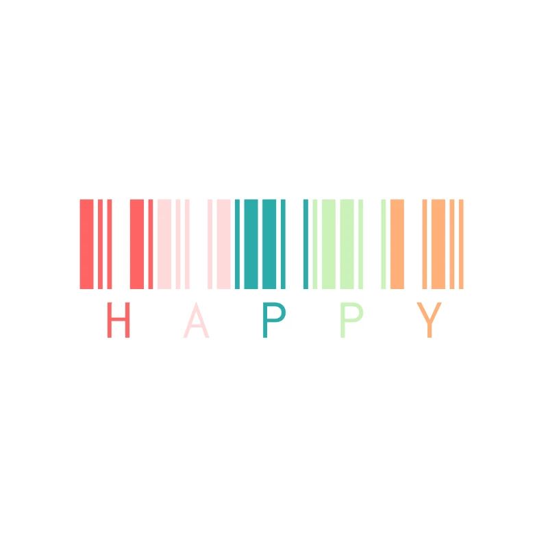 Strichcode "Happy"