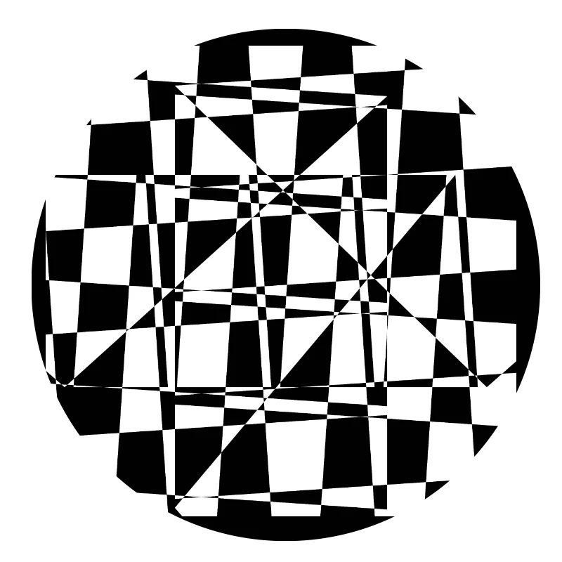 Chessboard modified, on white