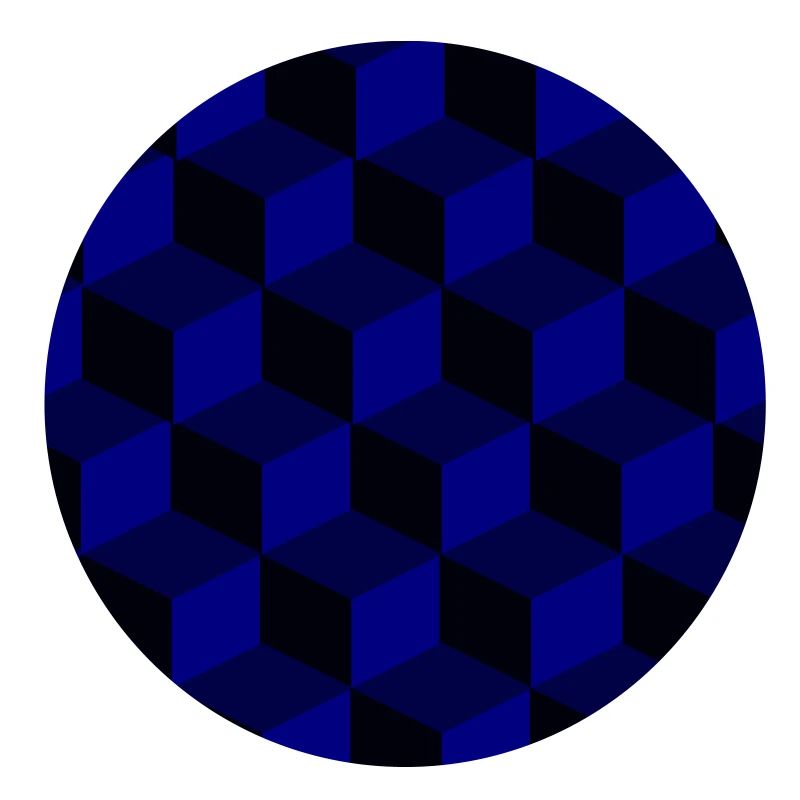 3D blue cubes