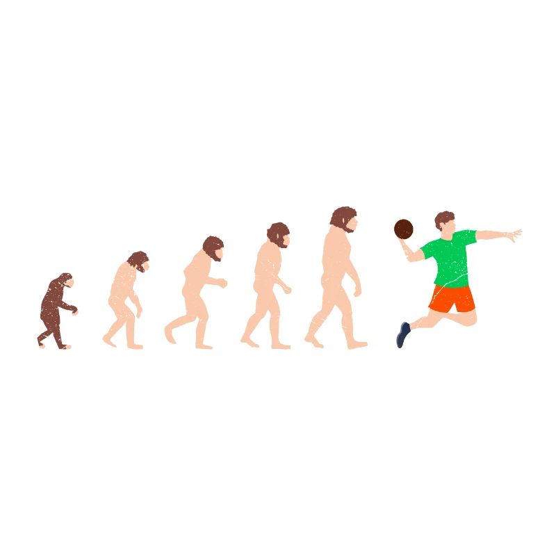 Evolution Handball Player Lustige Geschenkidee